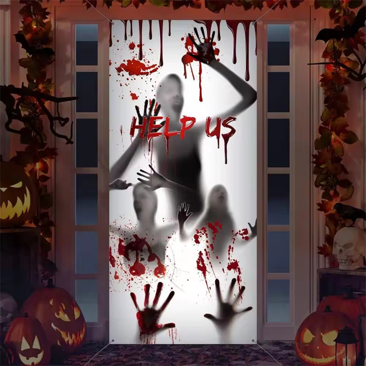 cubierta de puerta sangrienta de halloween
